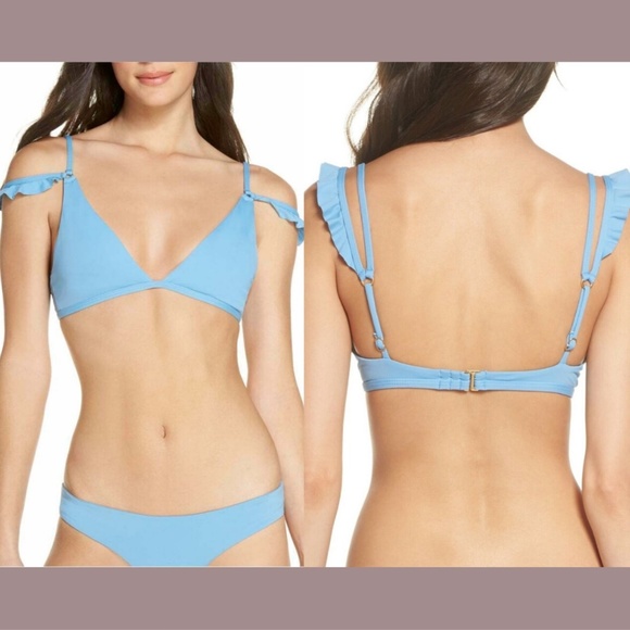 NWT $99 L Space Kingsley Bikini Top‎ in Ocean Blue [SZ Large ] - Picture 1 of 8